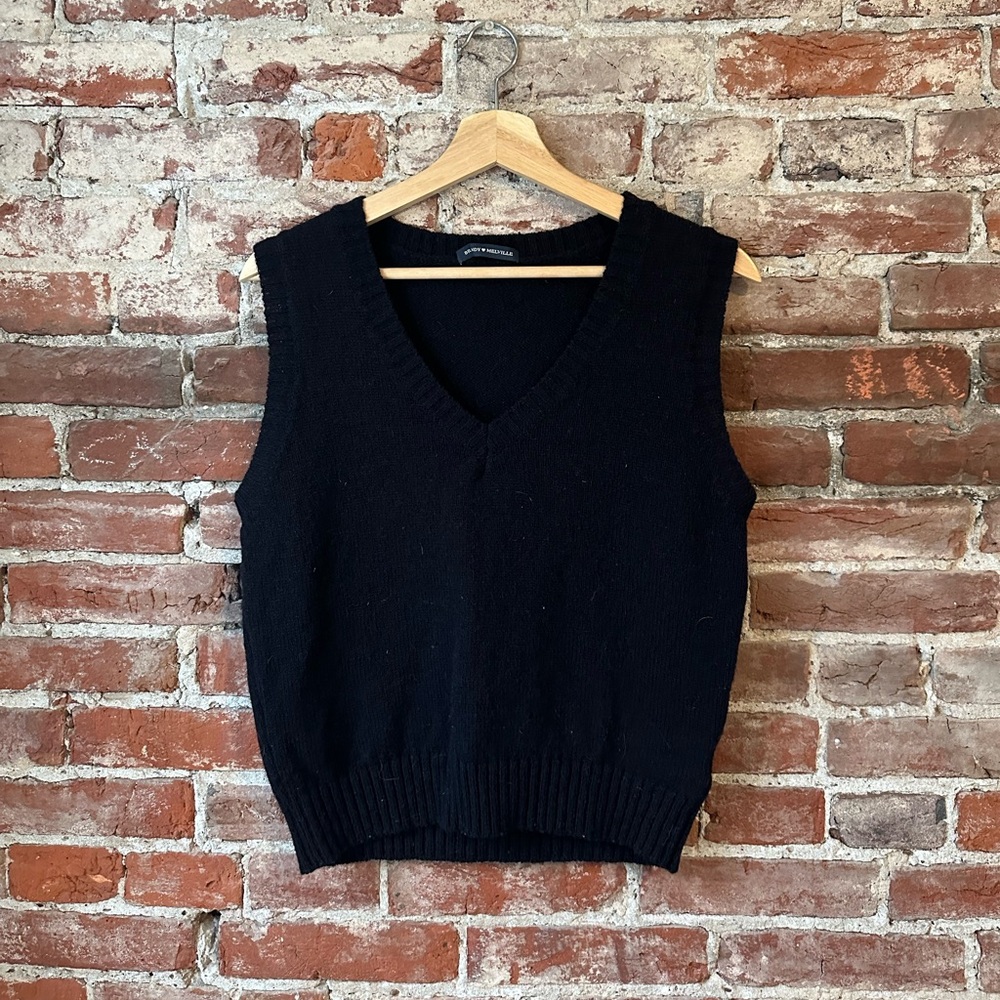 Brandy Melville 100% wool navy sweater vest